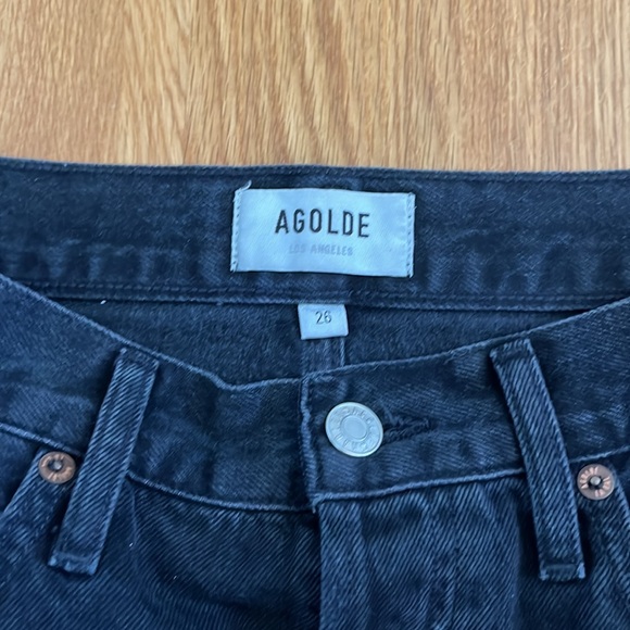 Agolde Dee Short, Black, Size 26 - Picture 2 of 10